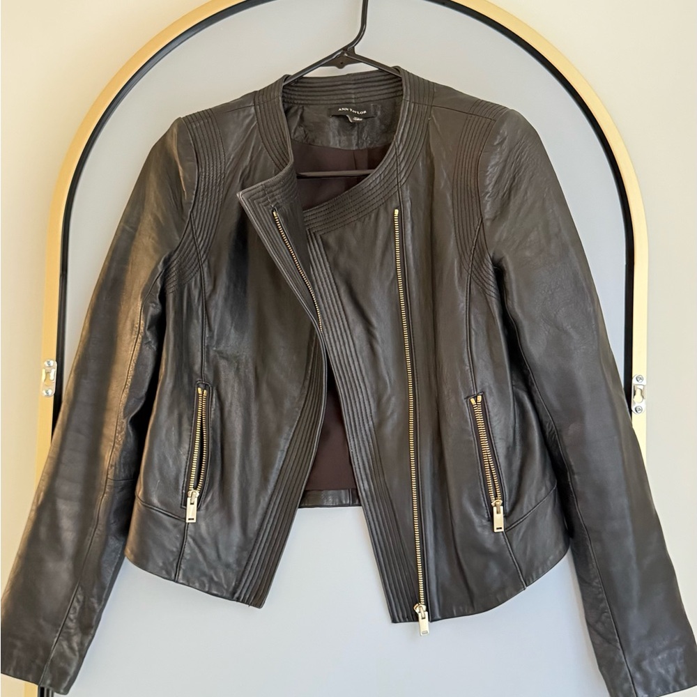 Ann Taylor Black Leather Jacket